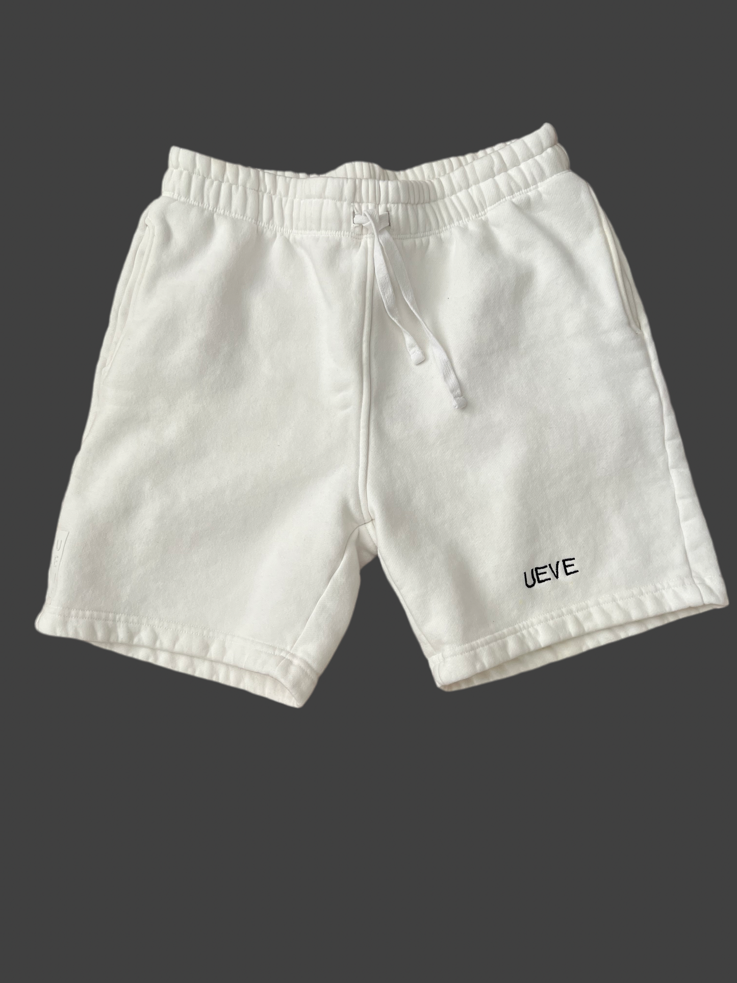 White Fleece Shorts