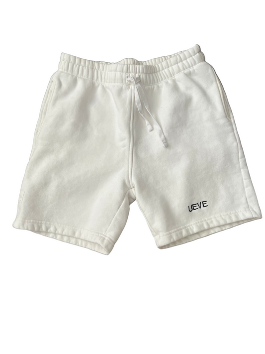 White Fleece Shorts