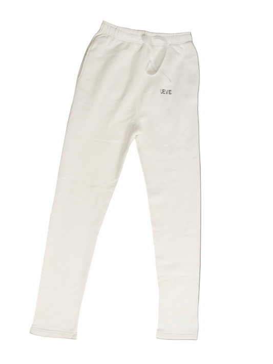 White fleece Sweatpant